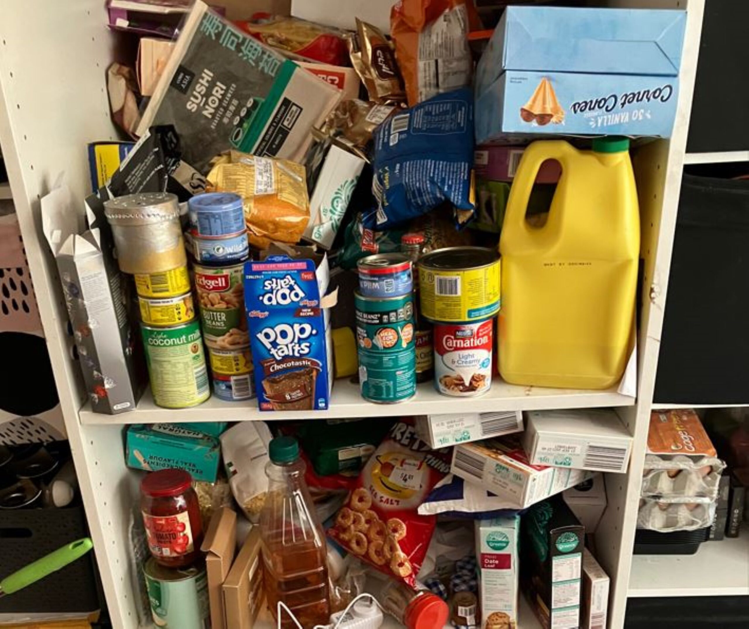 How to maximise space in a cluttered pantry 