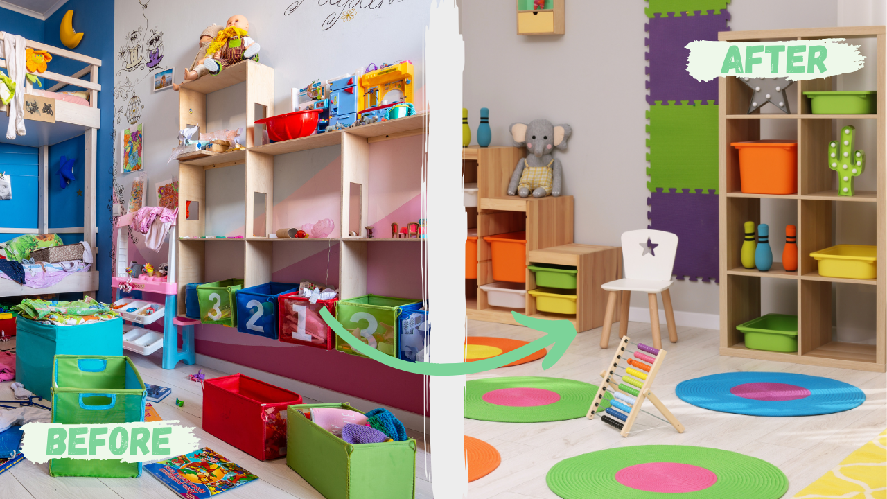 How to declutter and organise a playroom